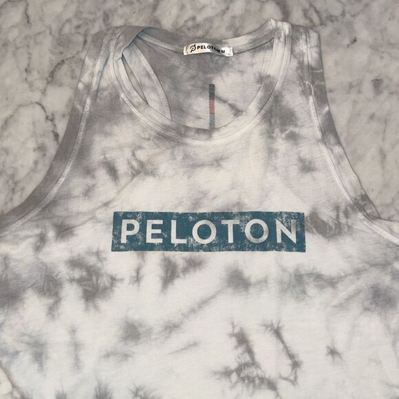 Peloton Gray Tie-Dye Women's Tank Top M - Picture 3 of 5
